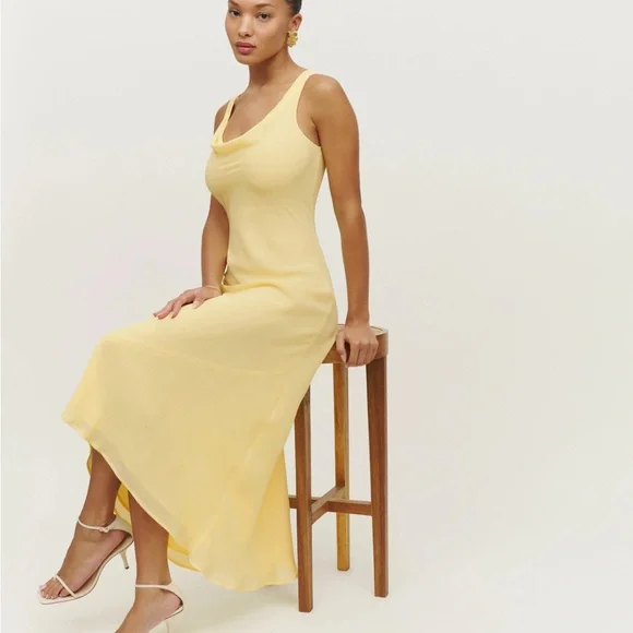 Reformation Emmeline Yellow Dress - Picture 1 of 6
